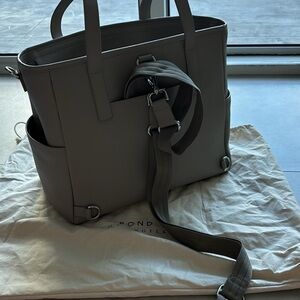 Pond LA Taupe Transform Tote Convertible Backpack Bag - Waterproof Leather